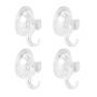 Suction Cup Hooks Wreath Hanger for Hanging Kitchen Bathroom Wall Door Necessities Decorations by WISH (4 Pack)