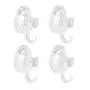 Suction Cup Hooks Wreath Hanger for Hanging Kitchen Bathroom Wall Door Necessities Decorations by WISH (4 Pack)