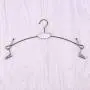 Cabilock Clothes Hanger 5pcs/Pack Stainless Steel Coat Hanger with Curving Tips and Clips for Underwear Bra Panties
