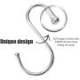 Amerigo S Hooks for Hanging - SPECIALLY DESIGNED Hanging Hooks - Set of 10 Heavy Duty Kitchen Hooks - S Shaped Metal Hooks - Closet Hooks - S Hooks for Hanging Plants - Hanger Hooks - Size L