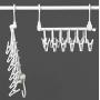 Loouer 6-in-1 Foldable Hanger with Clip Multi-Functional 360° Rotating Hanger Space Saving Cascading Clothes Organizer for Jeans Pants Shirt