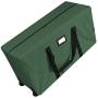 ProPik Holiday Rolling Tree Storage Bag, Large Heavy Duty Storage Container, 22" H X 16" W X 50" L with 2 Wheels & Handles Fits Up to 6 Foot Tall Disassembled Trees 600D Oxford (Green)