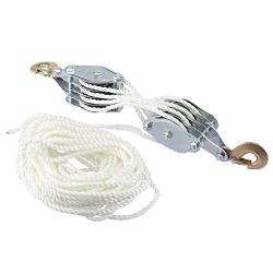 Rope Hoist Block & Tackle 2 Ton Pulley Wheel Poly Puller Wild Game Deer Hanger