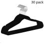 Iddefee Clothes Hanger Heavy Duty Hangers Thin Space Suit Hangers Saving for Everyday Standard Use Clothing Hangers Suit Clothes for Adult 30 Pack Pants Hangers (Color : Black, Size : 45x23.5x0.6cm)