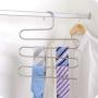 Pants Hangers Rack for Closet Organization Stainless Steel S-Shape 5 Layer Clothes Hangers for Space Saving Storage(Pack of 1/2/4/)