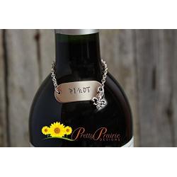 Wine Bottle Hanger - Hand Stamped Wine Tag - Personalized Custom Tags for any Wine Enthusiast - Red Wine Lover - Pinot Wine Gift - Custom Handmade Present