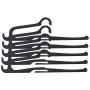 Yuanzhou 5PCS Clothes Hangers Hurdle Portable Closet Organizer Hanger Rack Room Space Saving Magic Rack for Pants Coat, Black