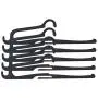 ZHONGLI 5PCS Hurdle Clothes Hangers Portable Closet Organizer Coat Hanger Rack Room Space Saving Magic Curve Rack for Pants Ties Clothes