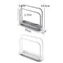 Vaorwne Rag Soap Rack Plastic Countertop Organizer Rack Detachable Dishcloth Sponge Drying Rack Dish Cloth Desktop Rack Hanger Removable Towel Sponge Holder Stand Rack Kitchen(White)