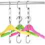 2pcs/Set Multi-Function Stainless Steel Clothes Hanger Creative Cloth Cabinet Clothes Rack Organizer Home Wardrobe Tool Racks