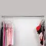 16 Hooks Space-Saving Hangers Rotate Anti-skid Folding Clothes Hanger Organizer,Folding Clothes Rack Silver Practical Metal Multifunction Organization Hooks