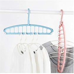 10PC Random Color Multi-Port Support Circle Clothes Hanger Clothes Drying Rack Multifunction Plastic Scarf Clothes Hangers Storage Racks Decoration