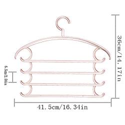HJYPYJ Magic Hanger,Multi-Layer Storage Magical Hangers,Non-Slip Durable Pp Trouser Hangers,Space-Saving Organizer Hangers,Load 1Kg Both Sides of The Hook/Pink / 3 pcs