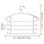 HJYPYJ Magic Hanger,Multi-Layer Storage Magical Hangers,Non-Slip Durable Pp Trouser Hangers,Space-Saving Organizer Hangers,Load 1Kg Both Sides of The Hook/Pink / 3 pcs