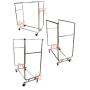Proline Amazon Double Parrallel Bar Adjustable Clothes Rack Hanger Retail w/Swivel Wheels