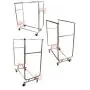 Proline Amazon Double Parrallel Bar Adjustable Clothes Rack Hanger Retail w/Swivel Wheels