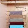lliang Hangers Clothes Hangers Pants Storage Hangers 5 Layers S Shape Metal Multifunctional Cloth Rack Multilayer Storage Cloth Hanger