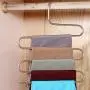 lliang Hangers Clothes Hangers Pants Storage Hangers 5 Layers S Shape Metal Multifunctional Cloth Rack Multilayer Storage Cloth Hanger