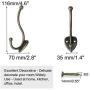 uxcell Double Curtain Tieback Hooks Zinc Alloy Vintage Tassel Curtain Drapery Holder Window Holdback Wall Hook Clothes Hangers