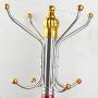 Floor Single-bar Hanger Coat Rack Stainless Steel Clothes Rack, Gold, Primary Color, Red, 49cm49cm172cm Haiming (Color : Red)
