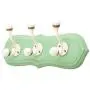 Indianshelf Handmade 1 Artistic Vintage Green Wooden Double Loop Rail Hooks Hangers/Towel Holder Kitchen