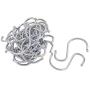 uxcell Stainless Steel S Shaped Pot Pan Clothes Storage Hanger Hook 30 Pcs Silver Tone