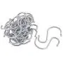 uxcell Stainless Steel S Shaped Pot Pan Clothes Storage Hanger Hook 30 Pcs Silver Tone