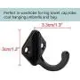 uxcell Kitchen Cabinet Wall Door Clothes Hat Bag Hanger Storage Hook Holder 5pcs Black uxcell Kitchen Cabinet Wall Door Clothes Hat Bag Hanger Storage Hook Holder 5pcs Black