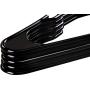 Utopia Home 50-Pack Plastic Hangers for Clothes - Space Saving Notched Hangers - Black