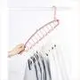 HJYPYJ Magic Hanger,Pp Non-Slip Folding Hanger,Removable Hooks,Suitable for Storage,Hanging Clothes,40X20cm Durable/Green / 4 pcs