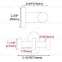 Double Robe Hook, Aomasi SUS304 Stainless Steel Dual Towel Coat Hook, Modern Utility Home storage Holder, Cloth Hanger for Bathroom Toilet Kitchen, Wall Mount, Brushed Nickel