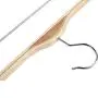 LOHAS Home 10-Pack Natural Finish Wooden Pant Hangers with Anti-Rust Hook and 2-Adjustable Clips
