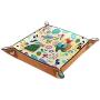 Animals Trees Leather Tray Dice Boxes Bedside Tray Key Watches and Candy Holder Sundries Entryway Tray,20.5x20.5cm