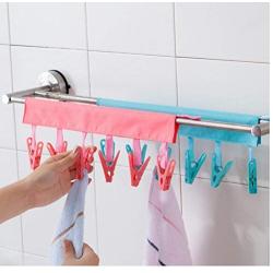 Portable Bathrooms Cloth Hanger Rack Clothespin Clothes Drying Rack 10pcs Random Colo