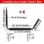 Heavy Duty Garage Indoor Kayak Storage Hooks Hanger, Wall Mounted Utility Hanging Cradle Rack for Canoe Paddle Board, Ladder, Folding Chairs, Hose, Bicycle and Tools (4 Pack, Black) Heavy Duty Garage Indoor Kayak Storage Hooks Hanger, Wall Mounted Utility Hanging Cradle Rack for Canoe Paddle Board, Ladder, Folding Chairs, Hose, Bicycle and Tools (4 Pack, Black)