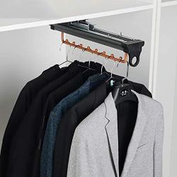 GWXYMJ Coat Rack Wardrobe Pull Out Clothes Hanger, Monorail Clothes Rack, Telescopic Accessories Clothes Rack, Wardrobe Storage Rack Closet Hanging Rod (Size : 240mm/6.4inch)