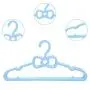 SAASNY Standard Hangers Plastic Hangers,Plastic Hangers 28 Pack Coat Hangers Standard Hangers for Clothes Slim and Space Saving Notched Hangers(Blue) for Drying and Storage