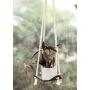 Leather Plant Hanger - boho indoor modern plant pot holder macrame hanging basket for large and small plants Scandinavian decor jungalow hanging planter shelf hammock