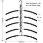 Clothes Hangers, 5 in 1 Space Saving Hangers Multilayer Metal Hangers EVA Sponge Non-Slip Suit Hangers Detachable Hangers for Suit Coat Shirt Skirt Pants Clothes Hangers, 5 in 1 Space Saving Hangers Multilayer Metal Hangers EVA Sponge Non-Slip Suit Hangers Detachable Hangers for Suit Coat Shirt Skirt Pants
