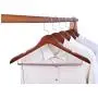 5pcs Adult Wooden Hangers for Clothes Wood Clothes Shop Hotel Hanger Random Color