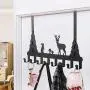 Oak Leaf Over The Door Hook Hanger Organizer Rack with Cute Deer Design and Dual Mounting of Door or Wall, Perfectly for Hanging Coat, Hat, Clothes, 8-Hooks, Black Oak Leaf Over The Door Hook Hanger Organizer Rack with Cute Deer Design and Dual Mounting of Door or Wall, Perfectly for Hanging Coat, Hat, Clothes, 8-Hooks, Black