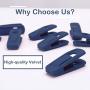 Trgowaul 20 Pack Velvet Pants Hanger Clips, Finger Clips for Hangers, Strong Pinch Grip Clips for Use with Slim-line Clothes Hangers, Clips for Velvet Hangers (Dark Blue) Trgowaul 20 Pack Velvet Pants Hanger Clips, Finger Clips for Hangers, Strong Pinch Grip Clips for Use with Slim-line Clothes Hangers, Clips for Velvet Hangers (Dark Blue)