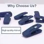 Trgowaul 20 Pack Velvet Pants Hanger Clips, Finger Clips for Hangers, Strong Pinch Grip Clips for Use with Slim-line Clothes Hangers, Clips for Velvet Hangers (Dark Blue)