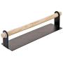 Opla3ofx Punch Free Bathroom Bath Shelf Towel Rack Bar Wall Mount Shelf Rustproof Iron,Wood Wall Hanger Cloth Holder Black