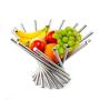Foldable Rotation Fruit Basket, Decorative Fruit Bowl with Unique Design and Anti Rust Stainless Steel, 15"x10" Modern Fruit Stand Storage Kitchen for Orange Banana Apple Grapes, Wrench Included Foldable Rotation Fruit Basket, Decorative Fruit Bowl with Unique Design and Anti Rust Stainless Steel, 15"x10" Modern Fruit Stand Storage Kitchen for Orange Banana Apple Grapes, Wrench Included