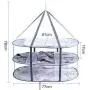 PRO+ 3-Tier Folded Mesh Clothes Hanging Dryer T-Shirt/Sweater/Bra Drying Rack