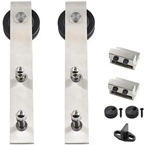 WINSOON 304 Stainless Steel Hanger for Sliding Bypass Barn Door Hardware Kit Silver (2 Pack Hangers) WINSOON 304 Stainless Steel Hanger for Sliding Bypass Barn Door Hardware Kit Silver (2 Pack Hangers)