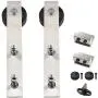 WINSOON 304 Stainless Steel Hanger for Sliding Bypass Barn Door Hardware Kit Silver (2 Pack Hangers) WINSOON 304 Stainless Steel Hanger for Sliding Bypass Barn Door Hardware Kit Silver (2 Pack Hangers)