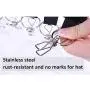 ALLOMN Hat Organizer, Cap Organizer Hanger Hat Racks with 10 Stainless Steel Clips Portable Clothes Hanger, Folding Clothes Hangers for Home or Travel (Black)