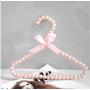 5pcs Random Color 20cm Children Pearl Hanger Fashion Dog Hangers for Clothes Baby Pearl Plastic Pet Hangers Decoration